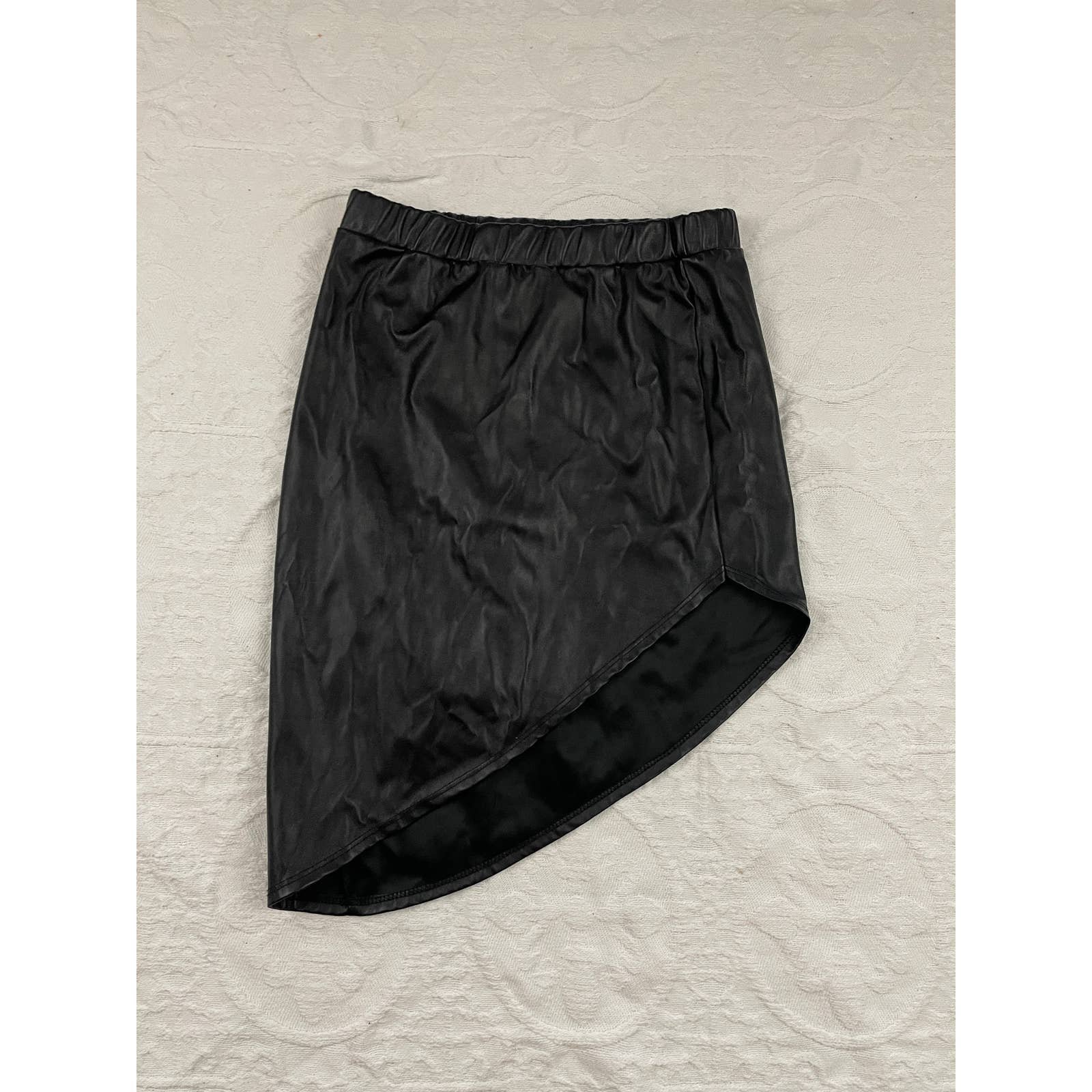 good price Forever 21 Black Faux Leather Asymmetrical Elastic Waist Skirt MEDIUM Women´s mgI0j0vr7 Cheap