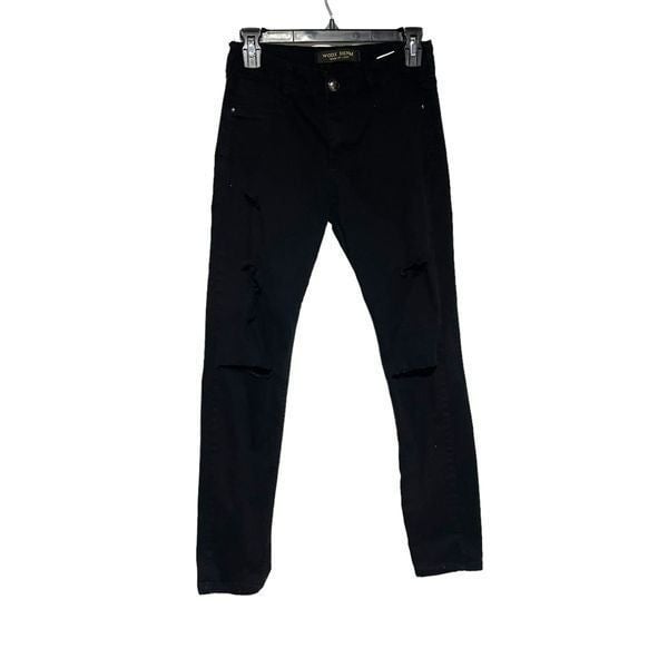 Classic Woox Denim made by love Women’s distressed Black Skinny jeans Size 31x28 ouOsk8xpS Outlet Store