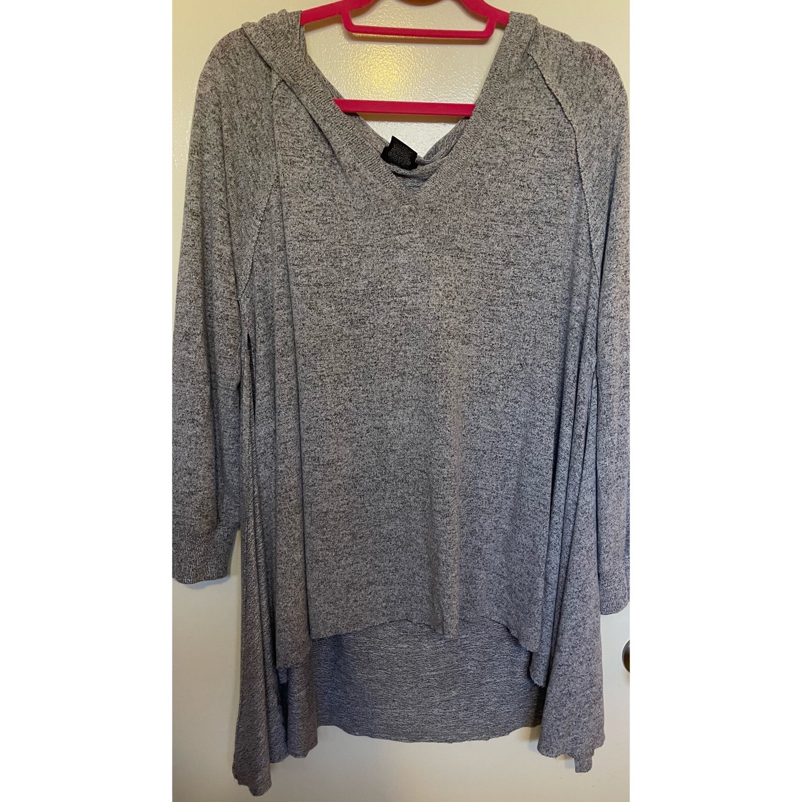 high discount Gray Oversized Hooded Top LsTOXYJam Every