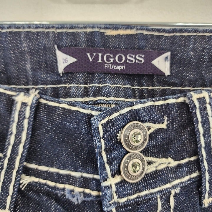 Comfortable Vigoss Fit Capris Dark wash Women´s Capris Size 26 peAQicOrq Store Online