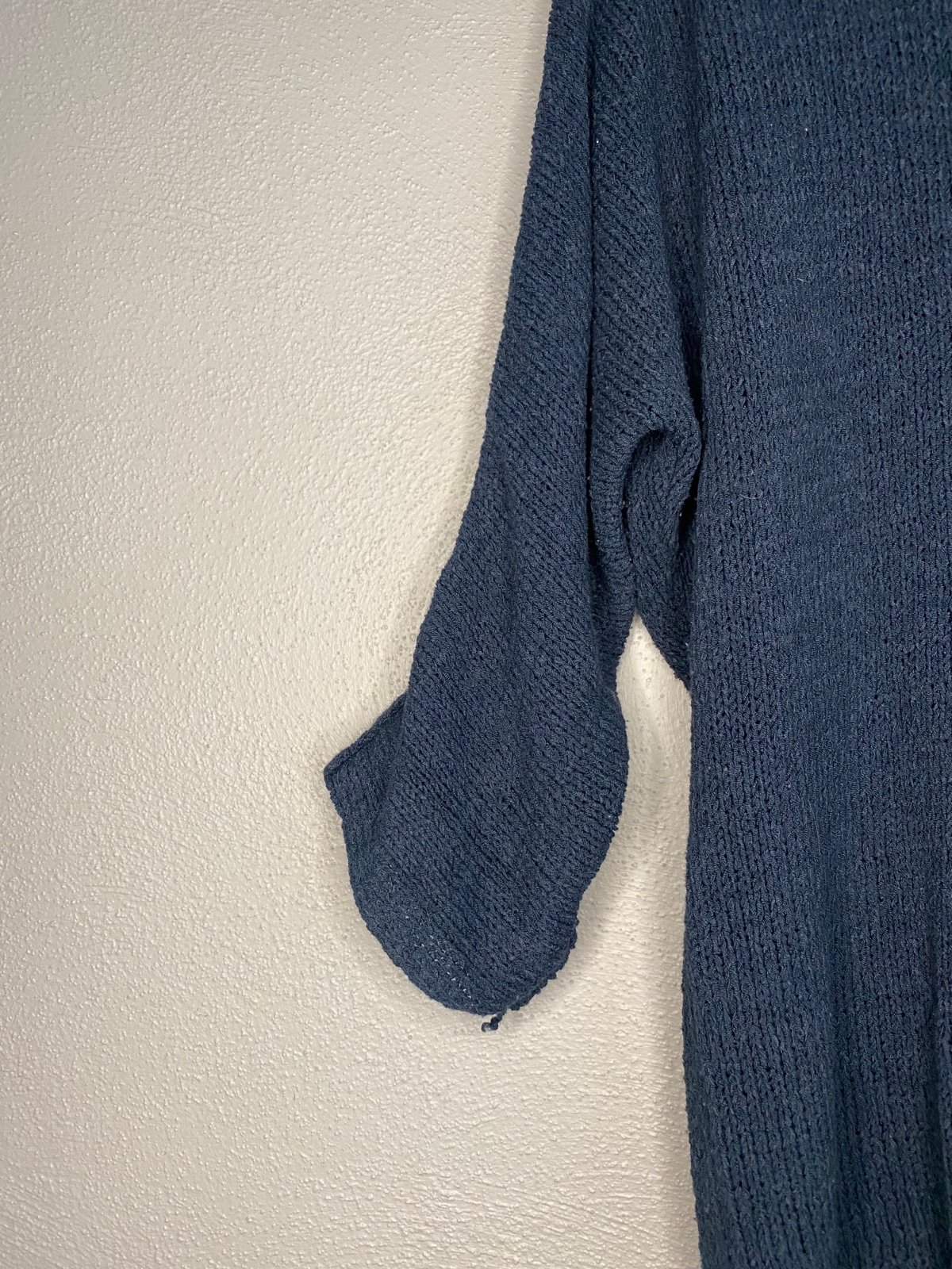 Simple Kiabi Women’s Navy Blue 3/4 Sleeves V Neck Knit Sweater Size S P6yWwbTaS no tax
