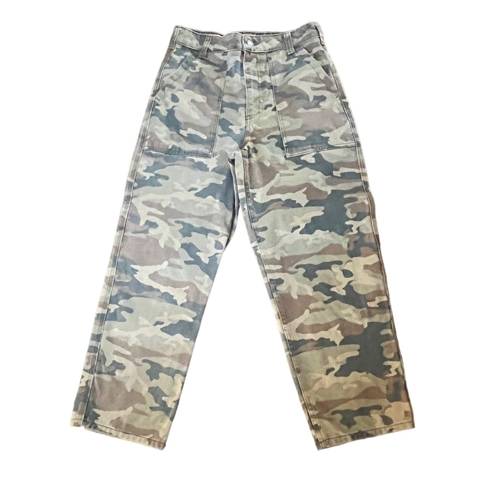 Amazing FREE PEOPLE • We The Free Women’s Remy Camo Printed Cropped Jeans Size 28 OcJdVWCE4 Novel 