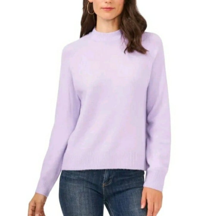Nice Vince Camuto Lavender Mock Neck Sweater size XL hf