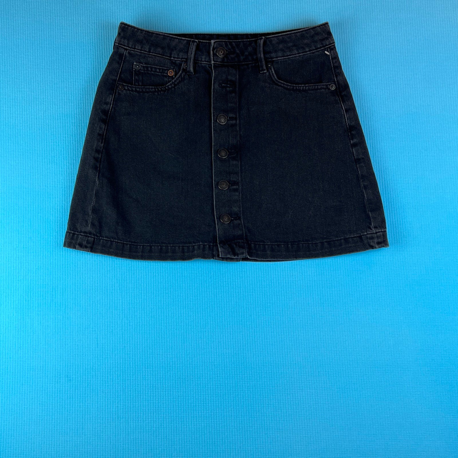 Affordable NWOT Black American Eagle Black Jean Skirt S