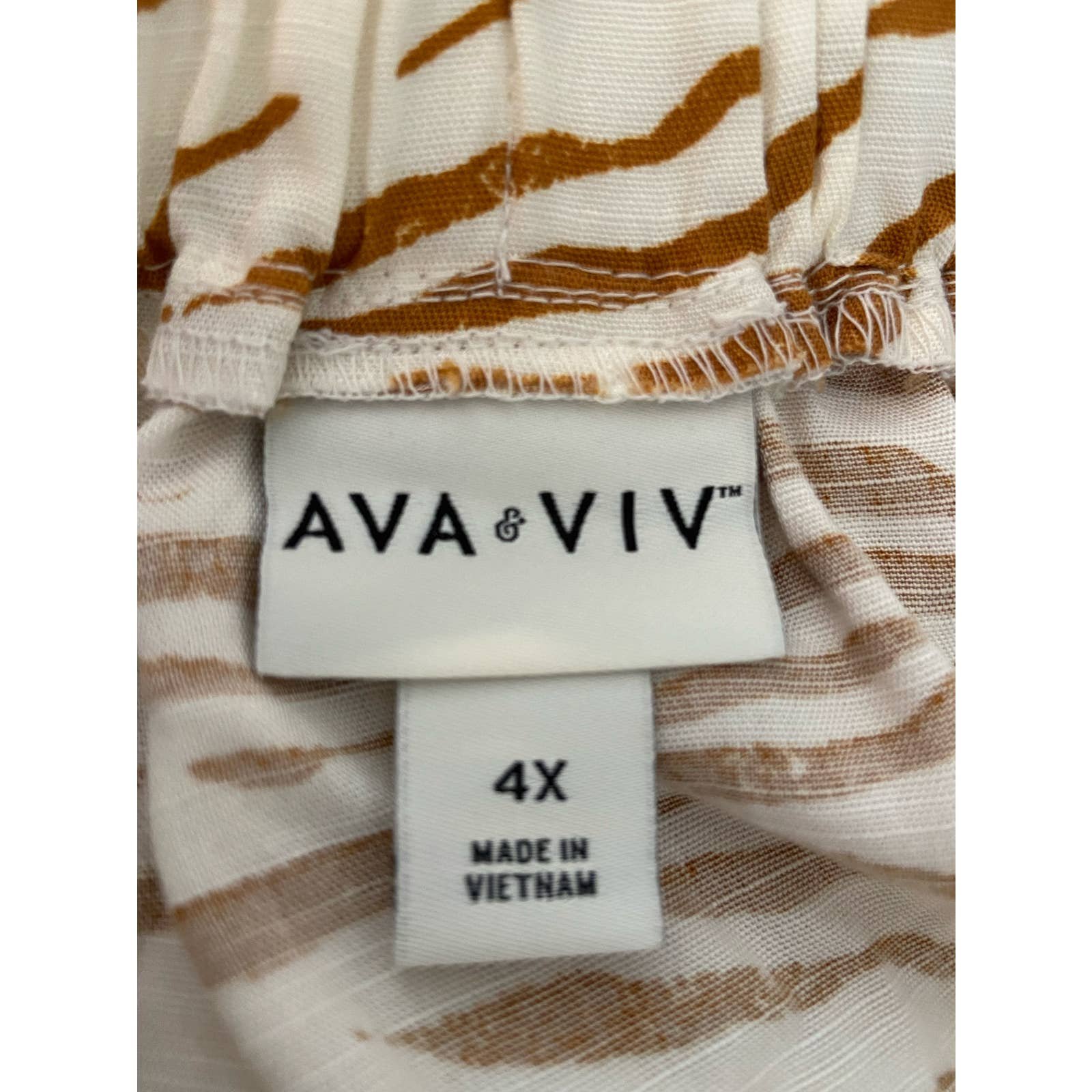 Personality Ava & Viv Zebra Print Woven High Slit Elastic Waist Midi Skirt Size 4X Womens NnL3zNugv just buy it