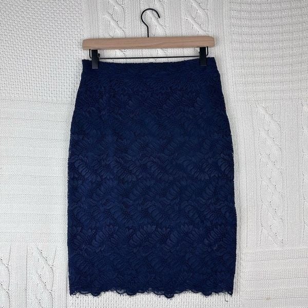 large discount Banana Republic NWT Lace Blue Pencil Skirt Size 4 II46qoSaR Wholesale